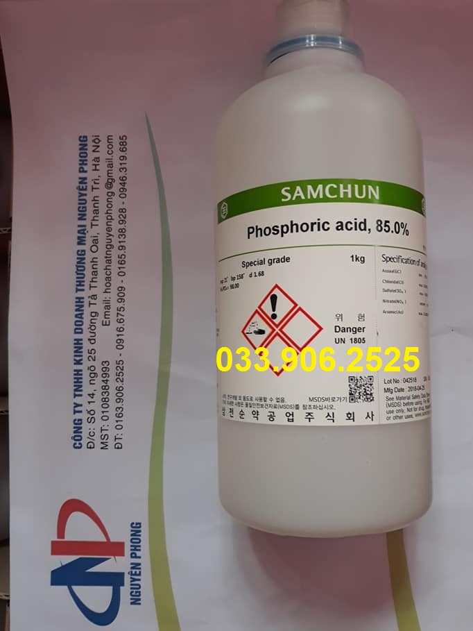 Phosphoric acid , H3PO4 , Samchun , 85%  , HÀN QUỐC