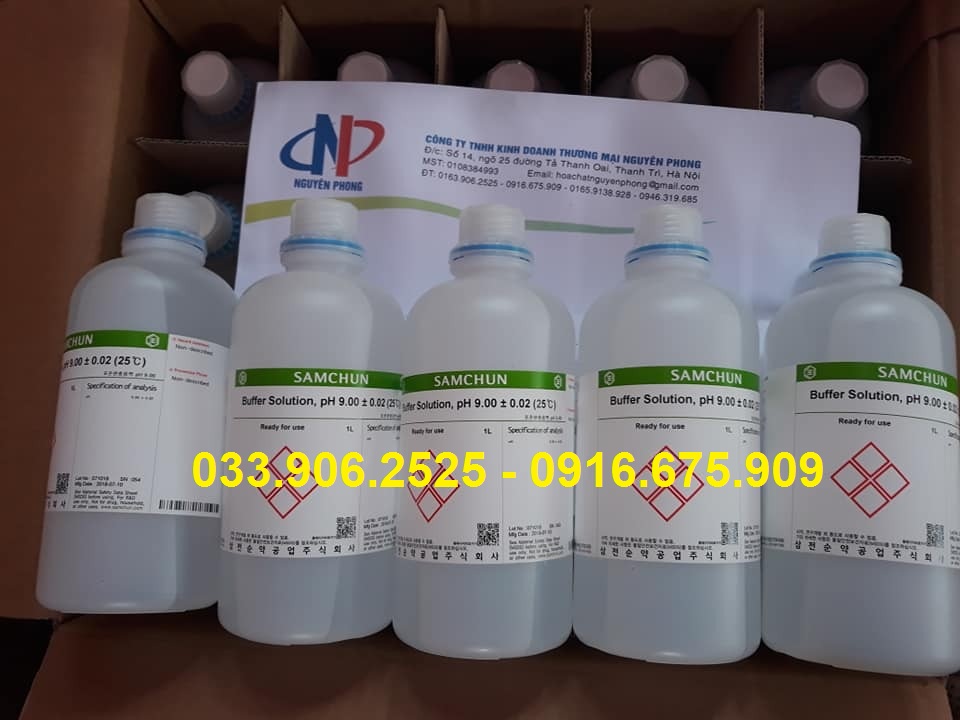Buffer Solution , pH 9 , Samchun , Korea , Hàn Quốc